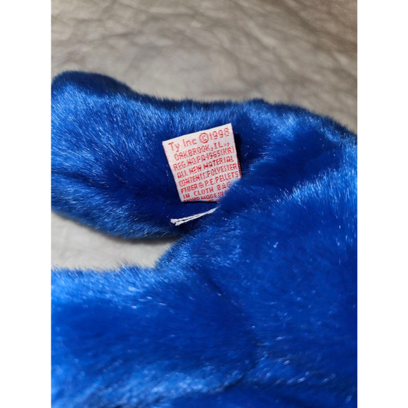 Rare Ty Beanie Baby Plush Toy Peanut the Royal Elephant Blue NEW - Picture 9 of 13